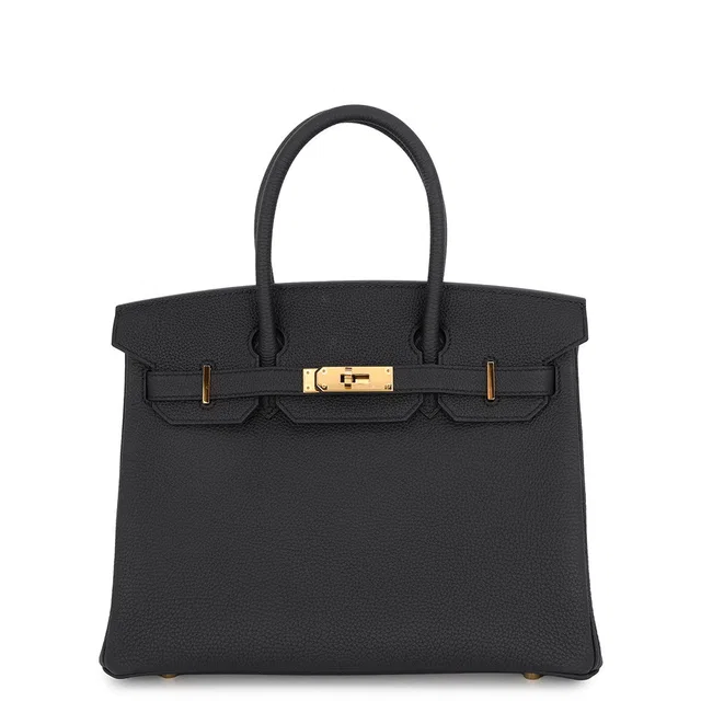 Hermès Birkin Black Togo Leather Size 30 in Black Togo leather from GALLERY RARE
