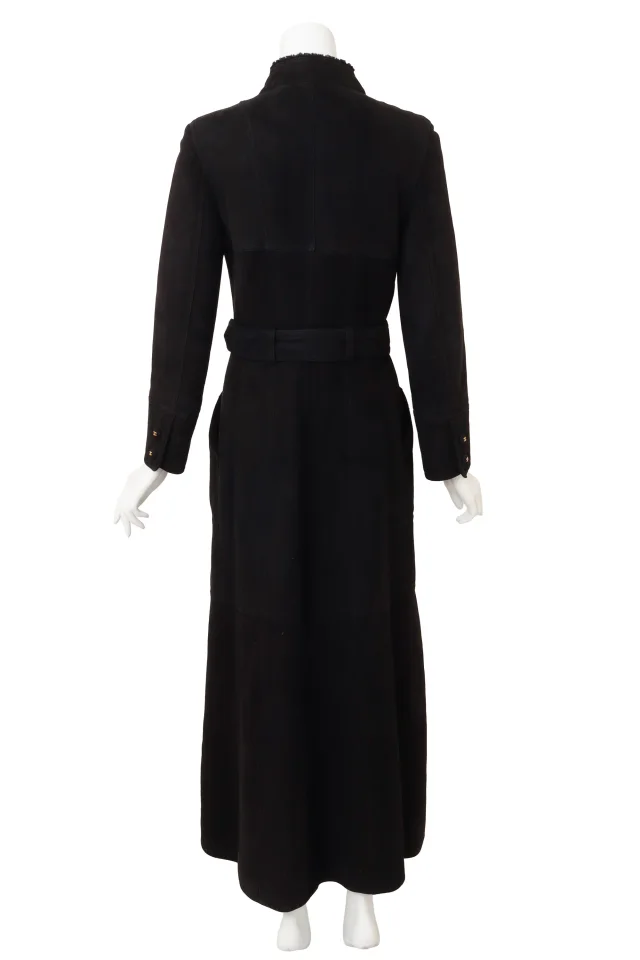 Chanel 1996 Belted Suede Shearling Coat in Suede from Recess LA, photo 5 of 9