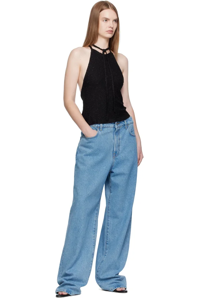 Christopher Esber Black Imber Metallic Halter Top, photo 4 of 4 from SSENSE