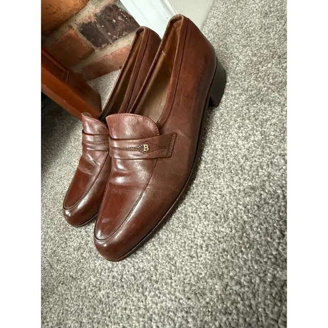 Bally Vintage Brown Leather Penny Loafers Women's 7 in brown|red Leather from Poshmark