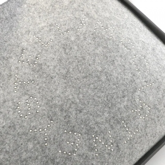 Stella McCartney Logo Tote Bag 502793 WP0059 in 1262/GREY MELANGE / SILVER metal fittings Eco felt/polyurethane from KOMEHYO, photo 2 of 2