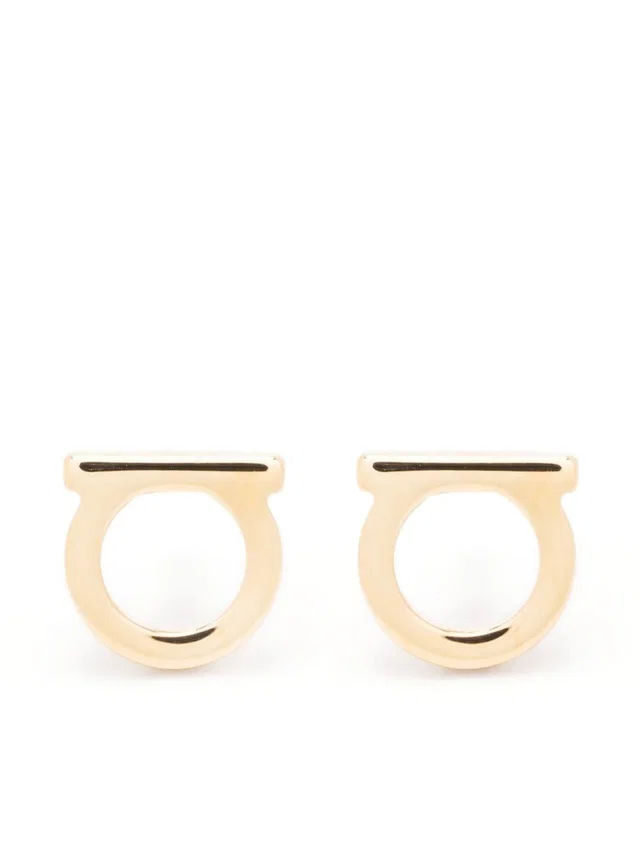 Ferragamo Gancini Earrings — Gold Brass in Gold from HEWI