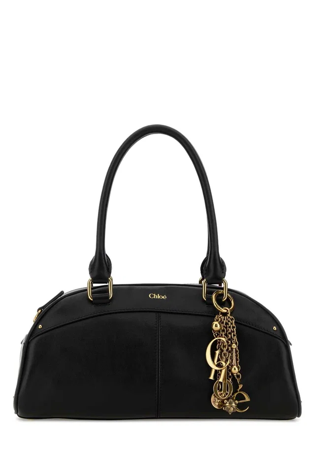 Chloé Bowling Shoulder Bag — Black in Black Calfskin from HEWI