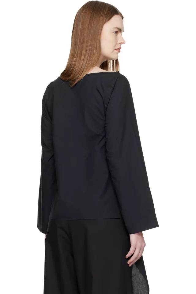 Baserange Black Decti Long Sleeve Top, photo 3 of 3 from SSENSE