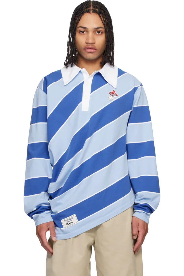 Charles Jeffrey LOVERBOY Blue Topsy Turvy Polo, image 1 of 1 from SSENSE