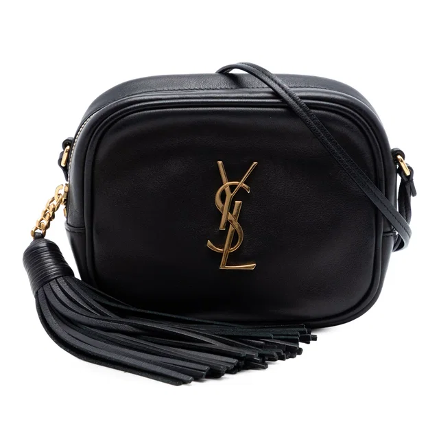 Black Saint Laurent Calfskin Monogram Blogger Bag in Black Calfskin from Designer Revival