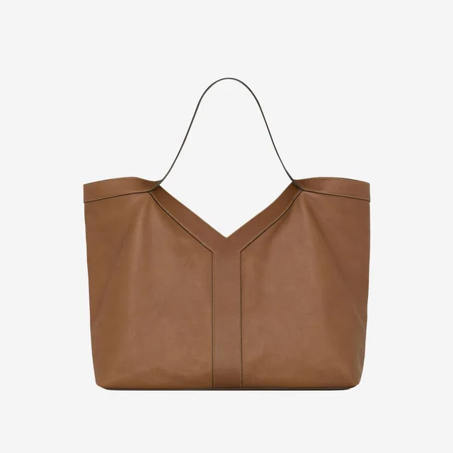 Saint Laurent Leather Shoulder Bag — Brown in Brown Leather from HEWI