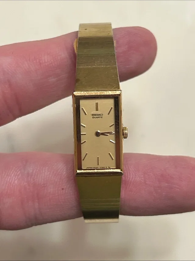 Seiko Rectangular Bracelet Watch in gold from Poshmark