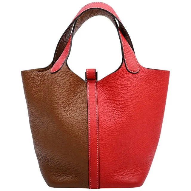 Hermès 2019 Picotin Lock PM, Rouge Coeur/Gold in Red Clemence leather from VINTAGE QOO TOKYO, photo 2 of 2
