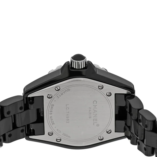 Chanel Stainless Steel Ceramic 33mm J12 Quartz Watch Black in Black Ceramic from FASHIONPHILE, photo 4 of 4