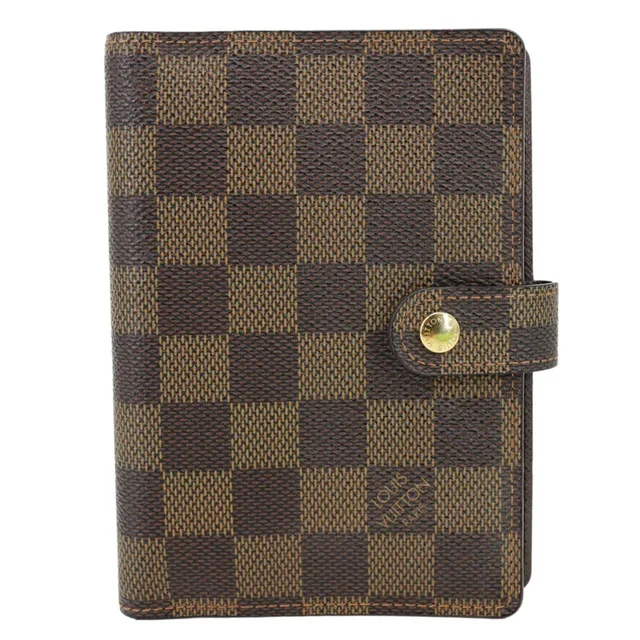 Louis Vuitton Agenda PM Damier Ebene Planner Cover Brown in Brown Canvas from Dallas Designer Handbags