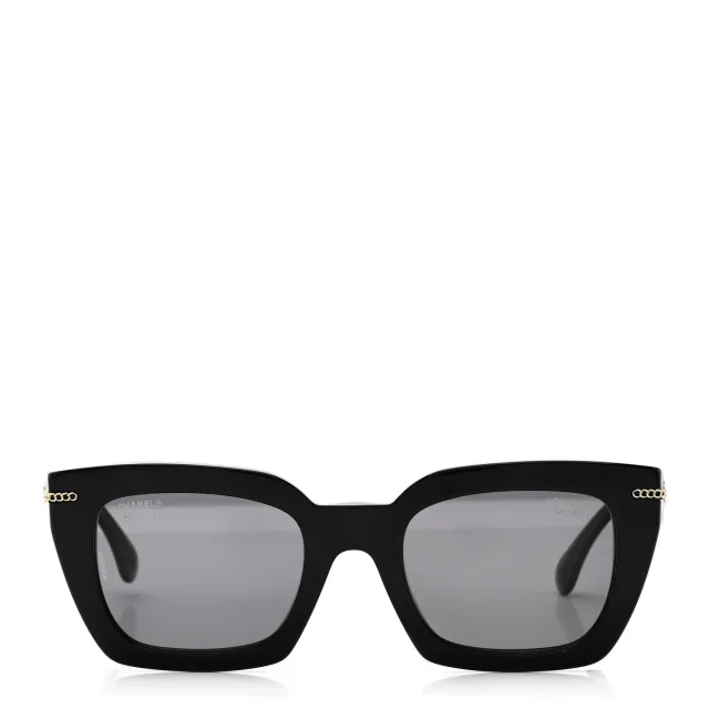 Chanel Acetate Square Sunglasses 5509-A Black in Black from FASHIONPHILE, photo 2 of 9