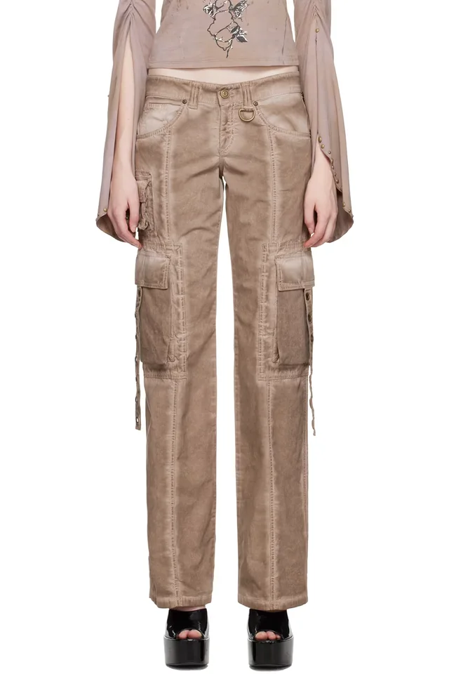 Blumarine Brown Eyelet Trousers, image 1 of 1 from SSENSE