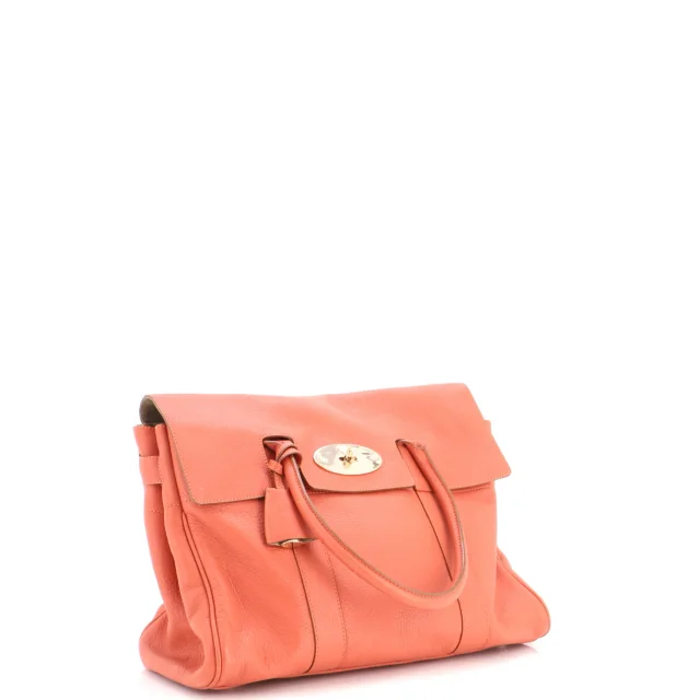 Mulberry New Bayswater Satchel Leather Medium in orange Leather from Rebag, photo 2 of 7