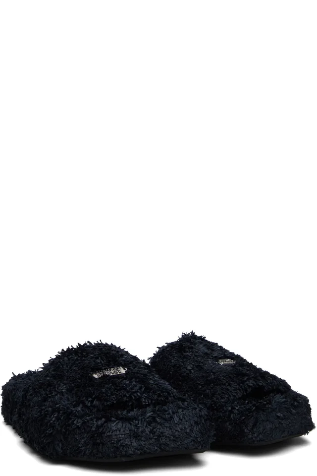MM6 Maison Margiela Black Spugna Vichy Sandals, photo 4 of 5 from SSENSE
