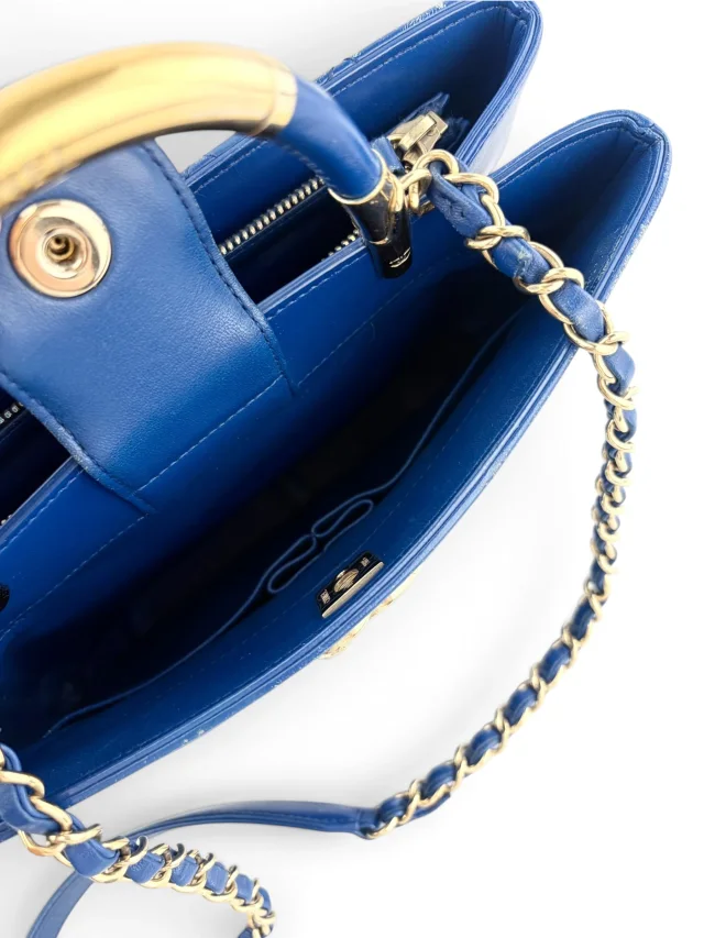 Chanel Blue Carry Chic Shopping Tote in Blue Lambskin from Season 2 Consign, photo 9 of 9