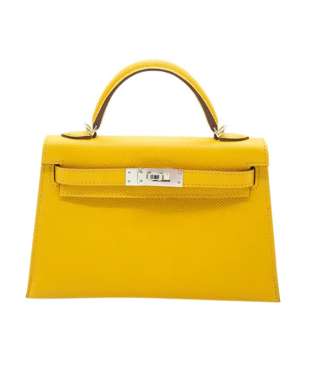 Hermès Mini Kelly 20 Jaune Amber GHW in Yellow Epsom leather from Luxury Promise