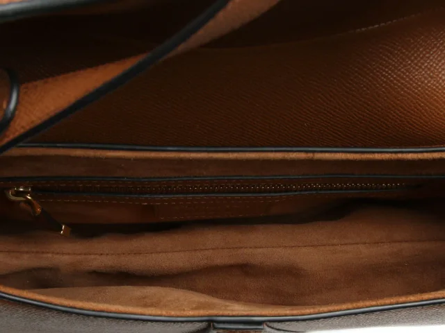 Dior Tan Grained Leather Saddle Bag with Strap in Brown Caviar leather from Ann's Fabulous Finds, photo 8 of 9