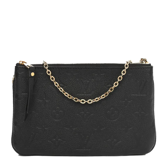 Louis Vuitton Empreinte Double Zip Pochette Monogram Leather Bag - Black in Black Leather from H&T