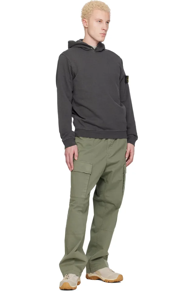 Stone Island Gray 6100031 Malfilé Fleece Old Effect Hoodie, photo 5 of 5 from SSENSE