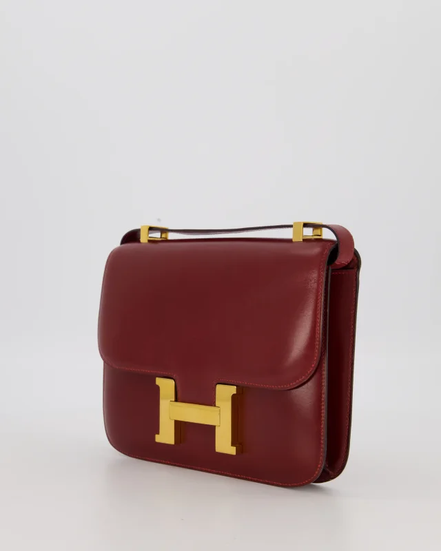 Hermès Vintage Constance 23 Bag in Burgundy Box leather from Sellier, photo 8 of 18