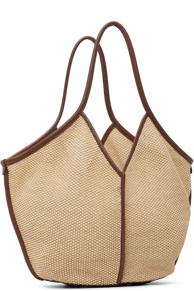 HEREU Beige Calella Soft Raffia Tote, photo 3 of 4 from SSENSE
