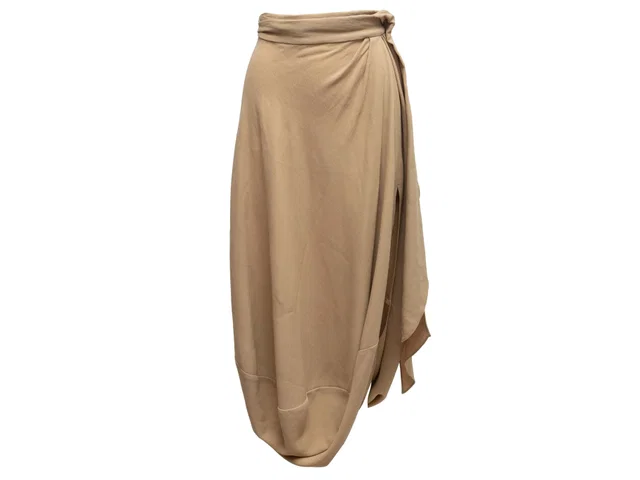 Tan Jacquemus Asymmetrical Maxi Skirt Size US S in Brown from Designer Revival
