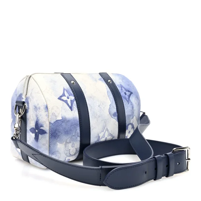 Louis Vuitton Monogram Watercolor City Keepall Blue in Blue Coated canvas from FASHIONPHILE, photo 3 of 9