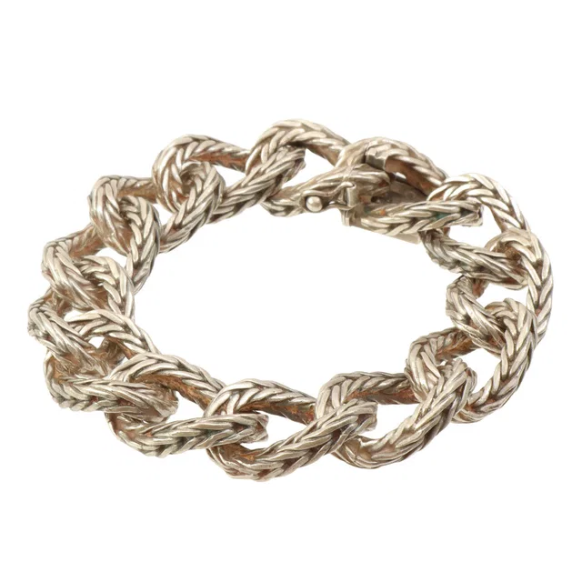 Hermès Twist Vendome bracelet - Silver in Silver from VINTAGE QOO TOKYO