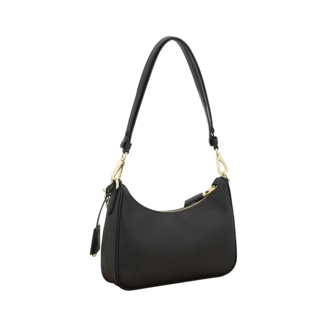Prada Calf Leather Bos Taurus Shoulder Bag in Black Calfskin from HEWI, photo 3 of 4