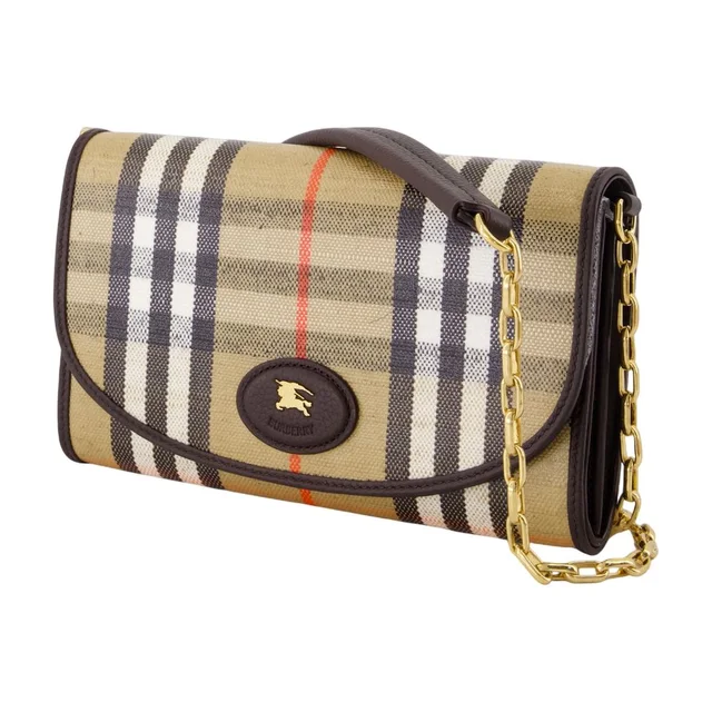 Burberry Wallet On Chain — Beige Cotton Bag in Beige Canvas from HEWI, photo 2 of 2