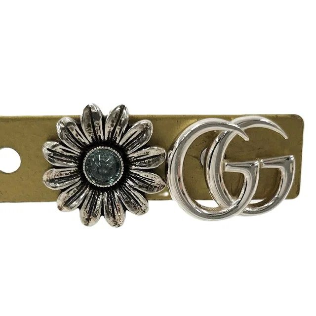 Gucci Double G Flower Stud Earrings Plated Silver in Silver from The Reluxe
