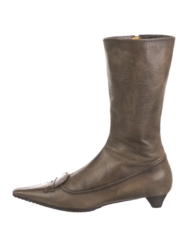 Miu Miu boots in brown|red Leather from The RealReal