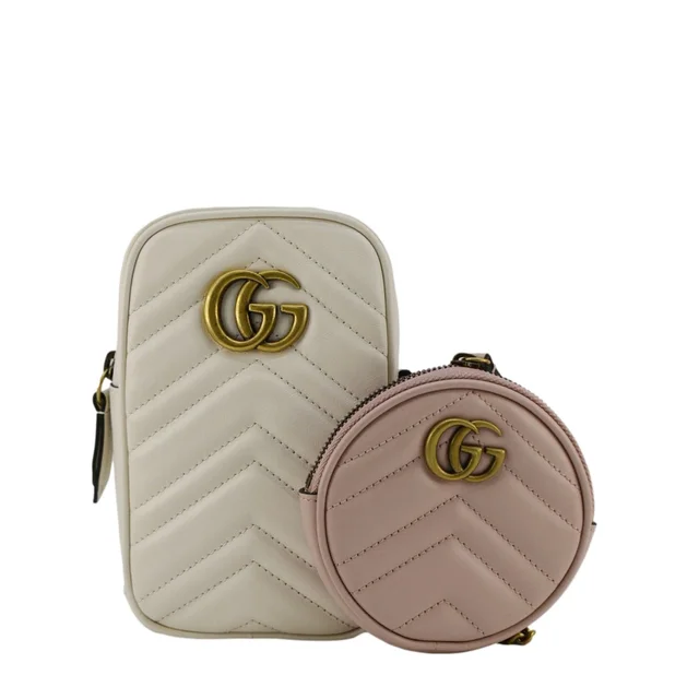 Gucci GG Marmont Mini Matelasse Leather Shoulder Bag White 699759 in White Leather from Dallas Designer Handbags