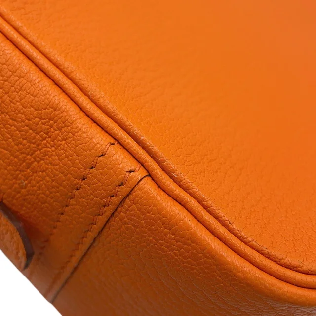 Hermès Plume Orange Chevre Myzore Goatskin Size Mini in Orange Goatskin from GALLERY RARE, photo 6 of 12