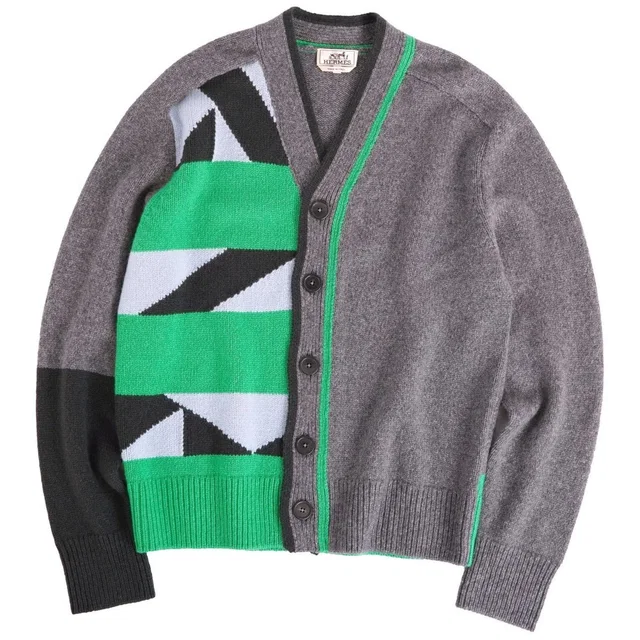 Hermès Cardigan Rayures Tang in Cashmere from The Reluxe