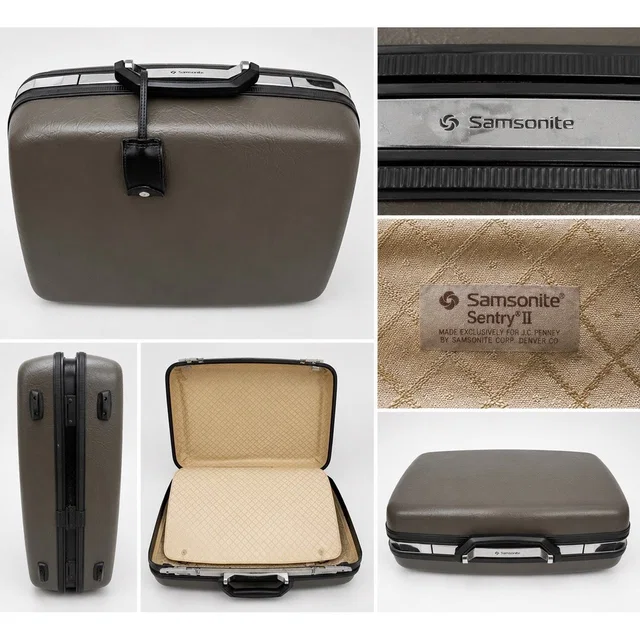 Samsonite Vintage Seminy Ii Hard Shell Suitcase Gray Unisex - No Keys in brown|red from Poshmark