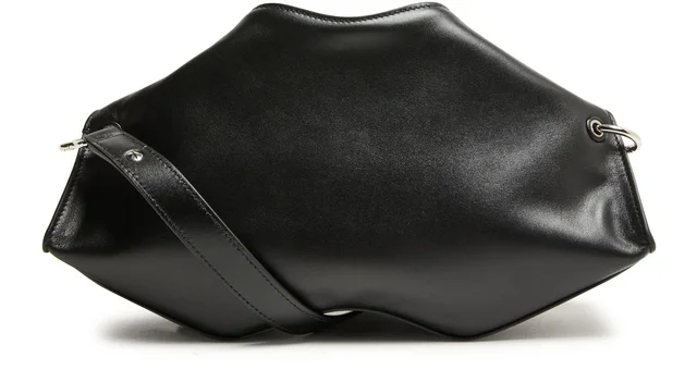 MCQUEEN Manta clutch bag in Black Calf leather, photo 4 of 8 from 24S (US)