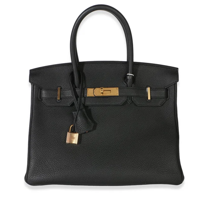 Hermès Black Togo Birkin 30 RGHW in Black Togo leather from myGemma