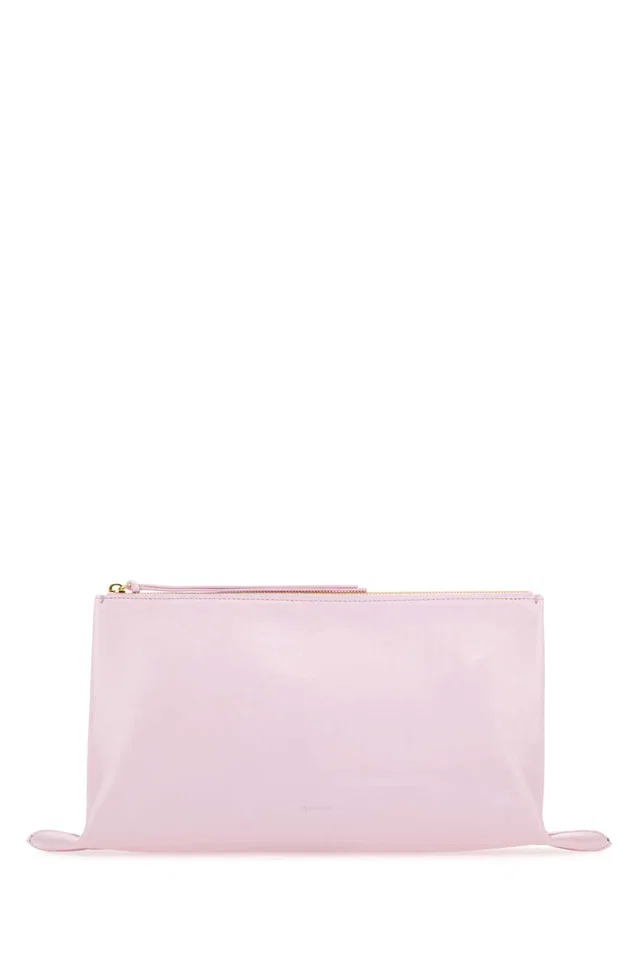 Jil Sander Calfskin Leather Clutch — Pink Exterior: Calf in Pink Calfskin from HEWI
