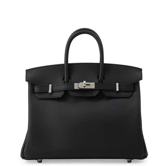 Hermès Birkin Black Swift Leather Size 25 in Black Swift leather from GALLERY RARE