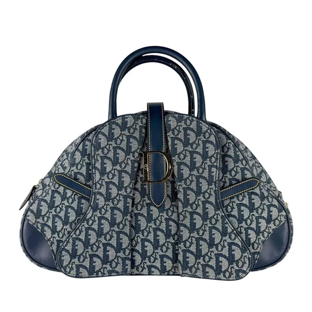 Dior Handbag, Trotter Pattern, Canvas And Leather, Navy, Women's, Z... in brown|neutral Canvas from Poshmark, photo 1 of 1