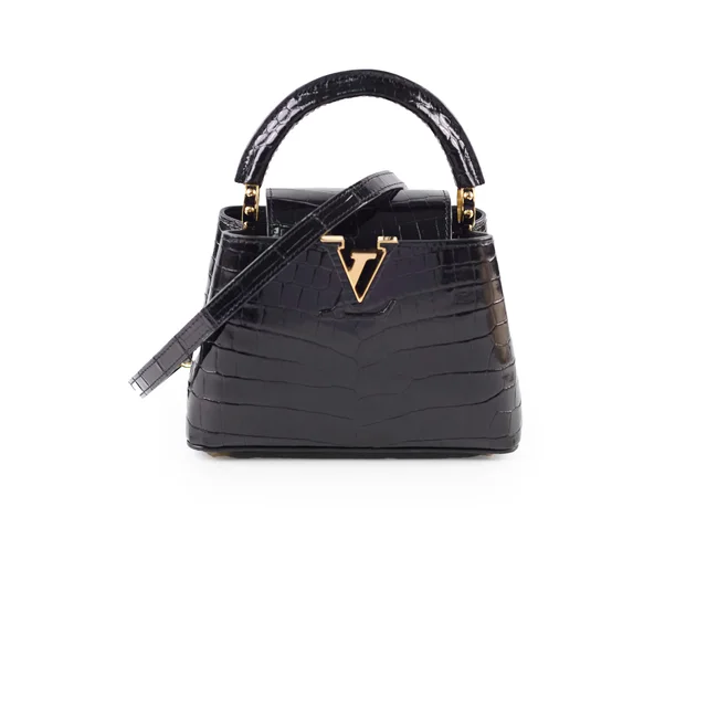 Louis Vuitton Mini Capucines BB Alligator Black in Black Crocodile from The Purse Affair
