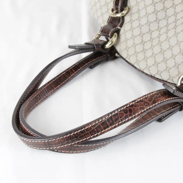 Celine Macadam Canvas Boston Bag in Beige Canvas from LuxUness, photo 8 of 9
