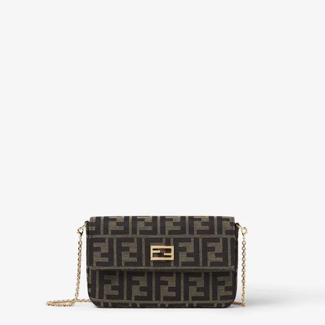 Fendi Monogram Canvas Clutch — Brown in Brown Coated canvas from HEWI
