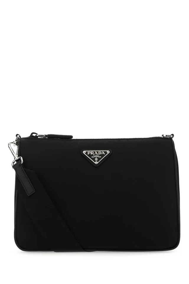 Prada Re-Nylon Crossbody Bag — Black Poliammidericiclata-vitello in Black Nylon from HEWI