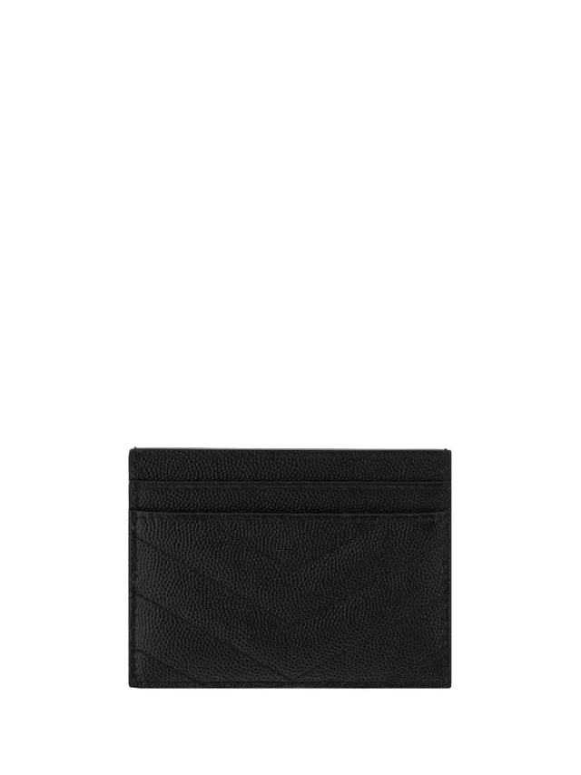 Saint Laurent Quilted Calfskin Card Case — Black Wallets & Purses in Black Calfskin from HEWI