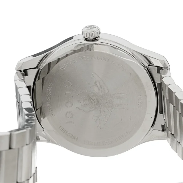 Gucci Stainless Steel 38mm G-Timeless Charm Quartz Watch Black in Black from FASHIONPHILE, photo 4 of 5