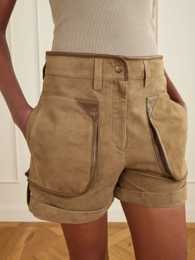 ISABEL MARANT Marline suede cargo shorts in beige 100% Leather, photo 5 of 6 from NET-A-PORTER (Canada)