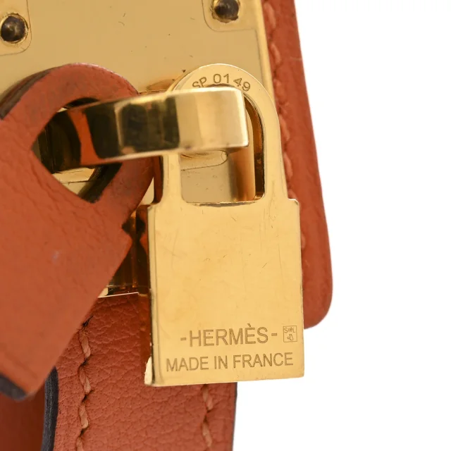Hermès Swift O'Kelly Double Tour Bracelet T2 Orange in Orange Swift leather from FASHIONPHILE, photo 6 of 8